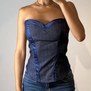 Blue Corset Top S
